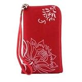 Neopren Zipper Tasche Handytasche FLOWER ROT mit Blumenmuster für Nokia 5230 5800 XpressMusik Samsung F480 S5230 S5620 Monte S8000 Jet S8500 Wave LG KP500 Cookie KM900 Arena KM570 Arena II Apple iPhone 3G 3GS 4 HTC Desire HD2 Nikon Coolpix S3000 S4000 Reißverschluss