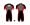 Black with red inserts