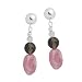 Pinks and Brown Beaded Drop Earrings
