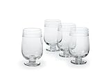 Mikasa Classic Stripe Footed Highball Glass Set Set of 4