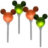 Mickey Ears LightShow Pathway Markers Gemmy Christmas Set of 4