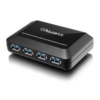 4PT Superspeed USB 3.0 Hub with Cable and Power Adapter