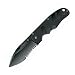 M Type, Black G-10 Handle, Black Blade, ComboEdge - Chad Los Banos