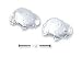 Sterling Silver Peanuts Snoopy Head Post Earrings