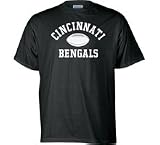 Cincinnati Bengals NFL Team Logo T-Shirt font color=#990000 Summer BLOWOUT (Adult Medium)