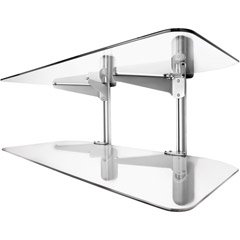 Vantage Point AXWG02S 2-Shelf Audio/Video Wall Shelves (Silver)