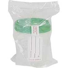 Kendall 8889207034 Polypropylene General Purpose Specimen Container with White Cap, Non Sterile, 4 oz Capacity, Translucent (20 Bags of 25)