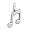image Music Notes Charm Sterling Silver