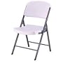 Contoured Folding Chair, White