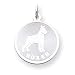 boxer17 - 14k White Gold Polished Engraveable Boxer Disc Charm