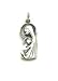 Antiqued Sterling Silver Our Lady of Sorrows Mary Mother of God and Baby Jesus Pendant