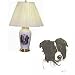 Porcelain Lamp with Border Collie