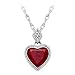 10kt. White Gold, Created Ruby & Diamond Pendant