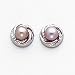 Sardelli - 14k White Gold Pink Cultured Pearl with Wreath Earrings