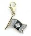 Canadian Flag, 14K Gold Diamond Charm