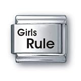 Body Candy Italian Charms Laser GIRLS RULE