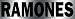 The Ramones - Black Logo on Shiny Silver Chrome - Sticker / Decal