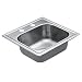 The following values are the attributes of this product: Installation=Self-Rimming, Faucet Hole Count=2, Material=Stainless Steel, Color / Finish=Satin, Length=14-3/8", Depth=5"This item falls within our lowest price guarantee!