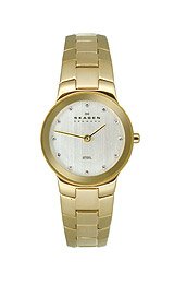 Skagen Women's 430SGXG Steel Collection Crystal Accented Gold-Tone Stainless Steel Watch