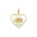 Cincinnati Reds 3/4in Heart Pendant - 14kt Yellow Gold