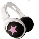 Stylish Headphone Star Black Pink