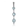 Aquamarine and Diamond Journey Pendant in 14 K White Gold