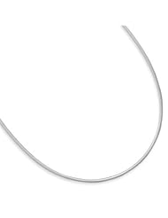 16" 2mm Round Omega Necklace Size = 16