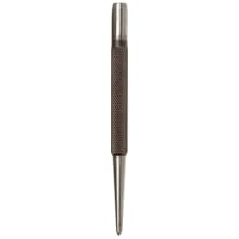 Starrett 117C Center Punch With Round Shanks, 4" Length, 1/8" Tapered Point Diameter