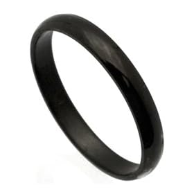 Black Line Stainless Steel Band Ring: Jewelry