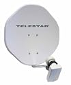 Telestar Alurapid 45 mit Skytwin-LNB (45cm Aluminium-Spiegel, Alurapid-Halterung, Twin-LNB) beige