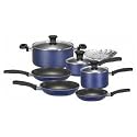 T-Fal Banquet Non-Stick 10 Cookware Piece Set, Blueberry