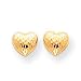 Sardelli - 14kt Polished Gold Diamond-Cut Heart Post Earrings