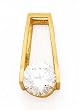 CZ ROUND SLIDE 9.0MM 3.00CT IN 14K YELLOW GOLD