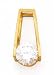 CZ ROUND SLIDE 9.0MM 3.00CT IN 14K YELLOW GOLD
