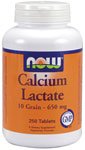 Calcium Lactate by NOW Foods - Minerals (255 mg - 250 Tablets)