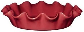 Emile Henry Urban Pie Plate - 10½" - Ruffled - Raspberry