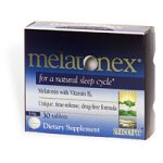 Sun Source Melatonex Melatonin with Vitamin B6 Tablets, 30-Count Boxes (Pack of 3)