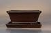 Outdoor Living : Bonsai Boy's Ceramic Bonsai Pot <br />Glazed Rectangle - Dark Red Orange<br />6