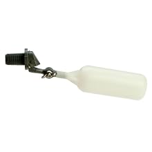 Kerick Valve MA3P2 PVC Mini Float Valve, Tank Mount, Adjustable Arm, 1.5 gpm at 60 psi, 3/8" NPT Male