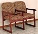 Dakota Wave Prairie Dark Red Mahogany Double Sled Base Chair