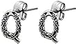 Celtic Letter "Q" Pewter Stud Earrings