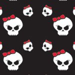 Wrapping Paper Skull With Bow