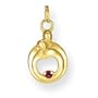 14k Hearts of Promise Created Ruby Birthstone Charm - JewelryWeb