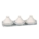 Mini Tajines par 3 en porcelaine blanche 57 mm* - KB8 - 3568350780418