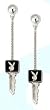Set of Playboy key earrings