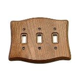 3 Pack of 176TTT T-OAK TRPL SWITCH PLATE by