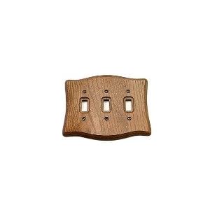 176TTT T-OAK TRPL SWITCH PLATE DESC:TAVERN OAK DESC:TRIPLE TOGGLE by 