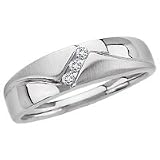 10kt. White Gold, Men's 1/10ct. tw. Diamond Ring