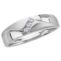 10kt. White Gold, Men's 1/10ct. tw. Diamond Ring