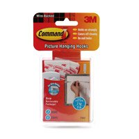 Click here to buy 3M Command 17043 Wire-Backed Picture Hanging Hooks with Adhesives Strips by 3M.
